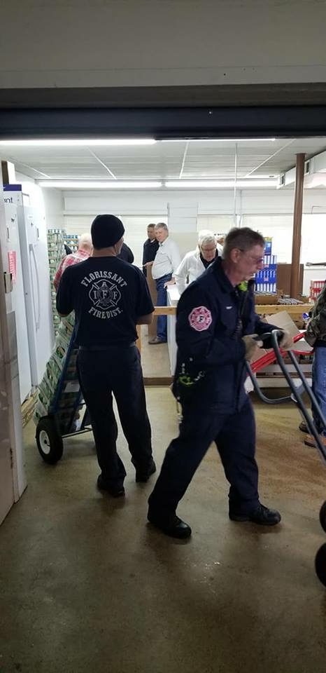 FVFPD Firefighters helping at a local food pantry.